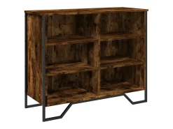 Aparador madera de ingeniería roble ahumado 91x35,5x74,5 cm