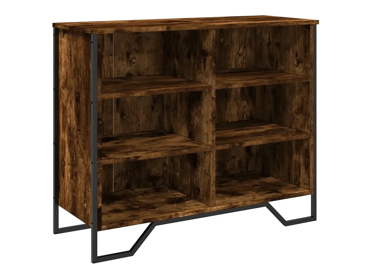 Aparador madera de ingeniería roble ahumado 91x35,5x74,5 cm