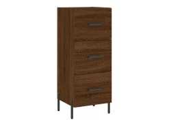 Aparador madera de ingeniería marrón roble 34,5x34x90 cm