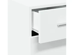Aparador madera de ingeniería blanco 30x42,5x93 cm