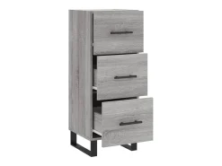 Aparador madera de ingeniería gris Sonoma 34,5x34x90 cm