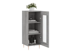 Aparador madera de ingeniería gris Sonoma 34,5x34x90 cm ES34399