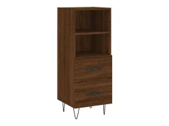 Aparador madera de ingeniería marrón roble 34,5x34x90 cm