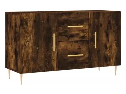 Aparador madera de ingeniería roble ahumado 100x36x60 cm