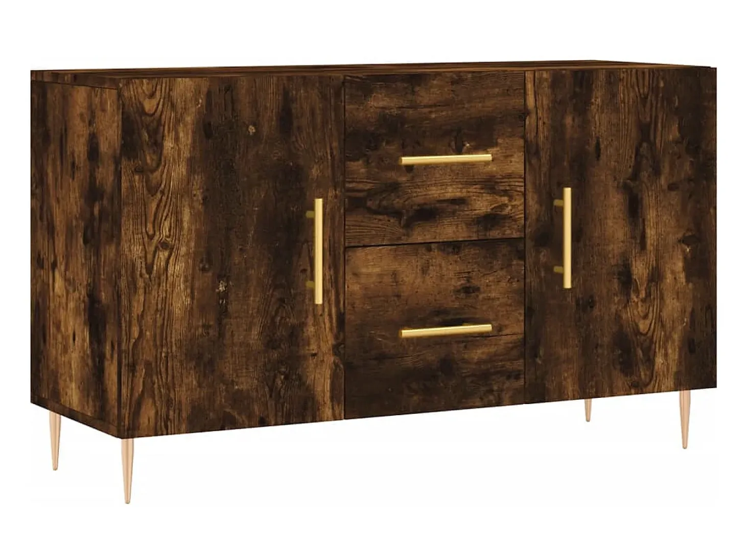 Aparador madera de ingeniería roble ahumado 100x36x60 cm