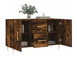Aparador madera de ingeniería roble ahumado 100x36x60 cm