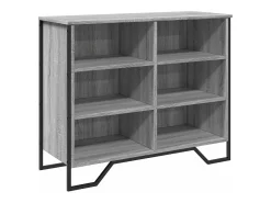 Aparador madera de ingeniería gris Sonoma 91x35,5x74,5 cm