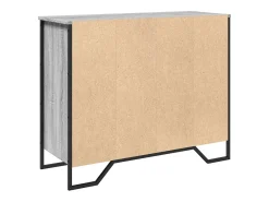 Aparador madera de ingeniería gris Sonoma 91x35,5x74,5 cm