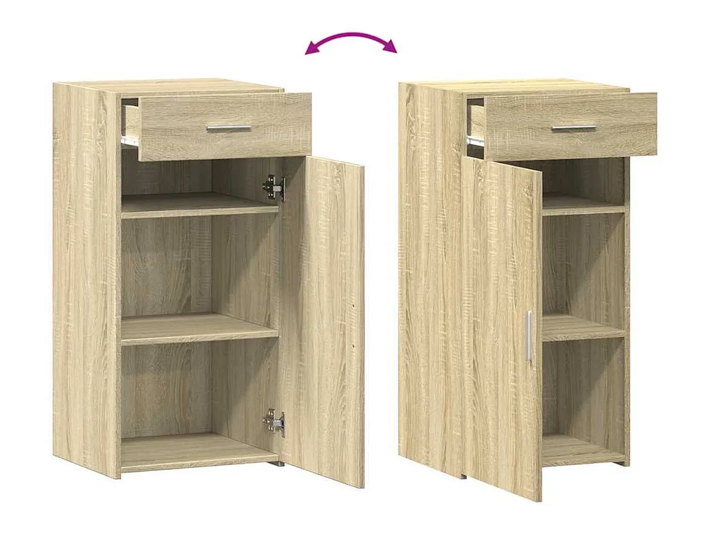 Aparador madera de ingeniería roble Sonoma 45x42,5x93 cm