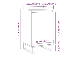 Aparador madera de ingeniería roble Sonoma 40x35x70 cm