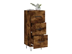 Aparador madera de ingeniería roble ahumado 34,5x34x90 cm ES18823