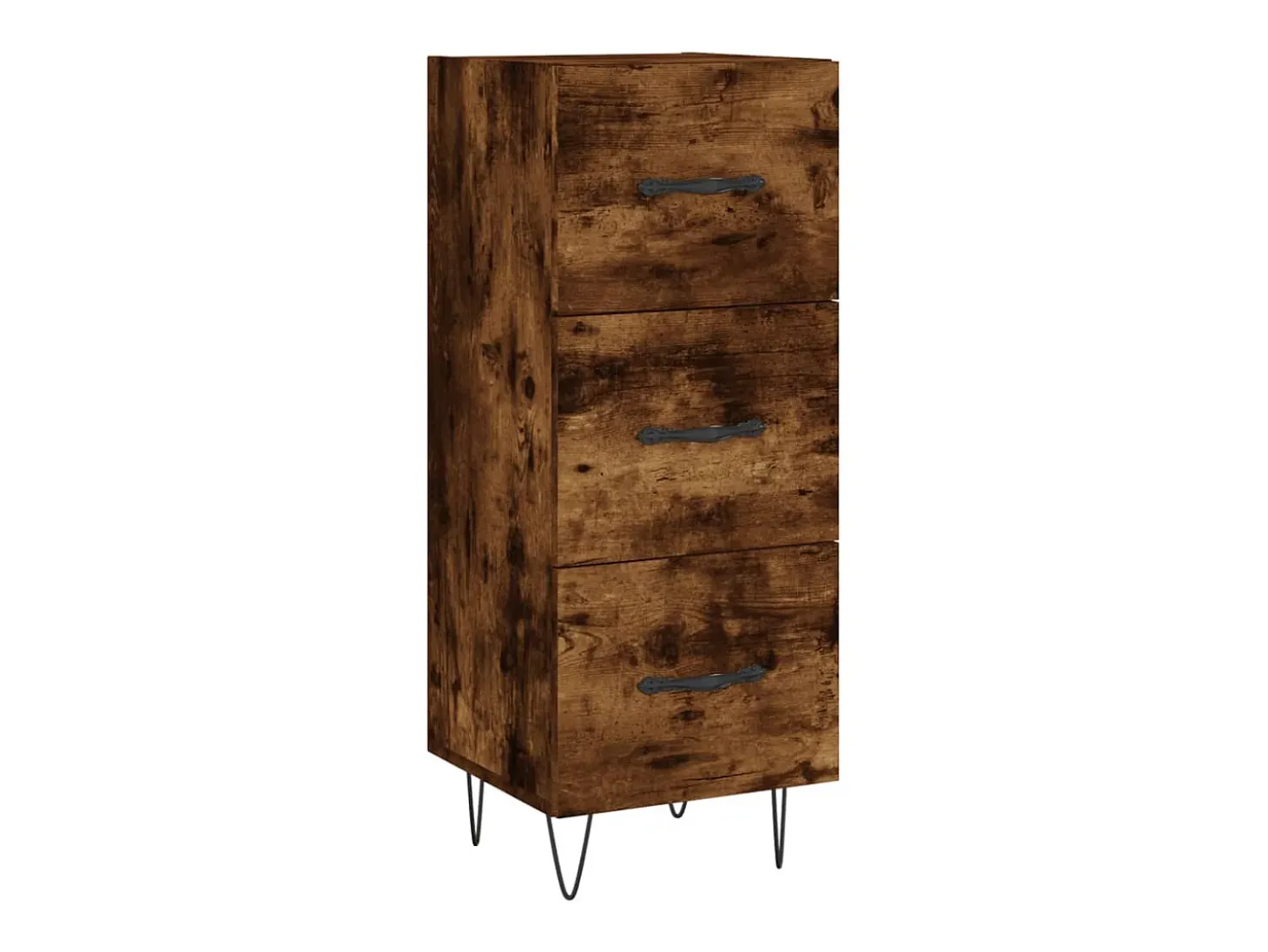 Aparador madera de ingeniería roble ahumado 34,5x34x90 cm ES18823