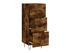 Aparador madera de ingeniería roble ahumado 34,5x34x90 cm ES18823