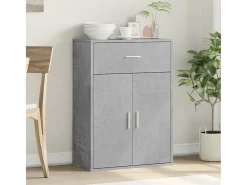 Aparador madera de ingeniería gris hormigón 60x30x84 cm ES880671