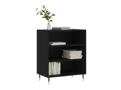 Aparador madera de ingeniería negro 57x35x70 cm ES78065