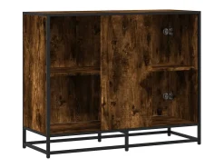 Aparador madera de ingeniería roble ahumado 94x35x76 cm