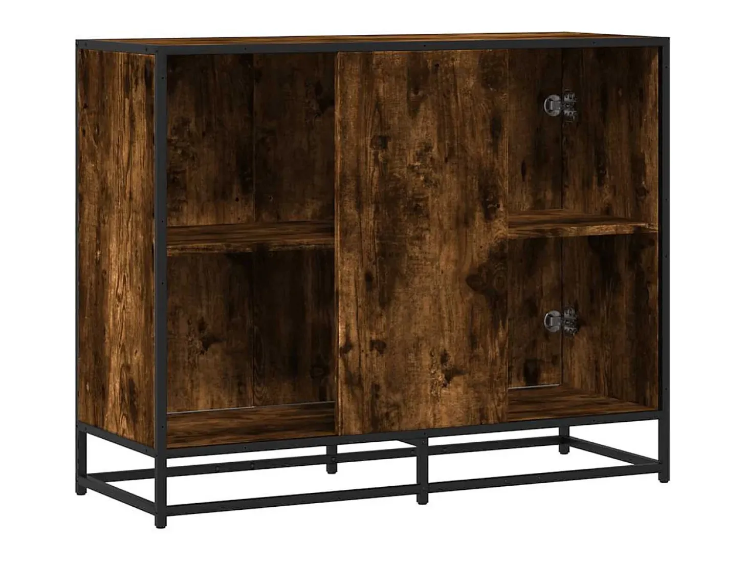 Aparador madera de ingeniería roble ahumado 94x35x76 cm