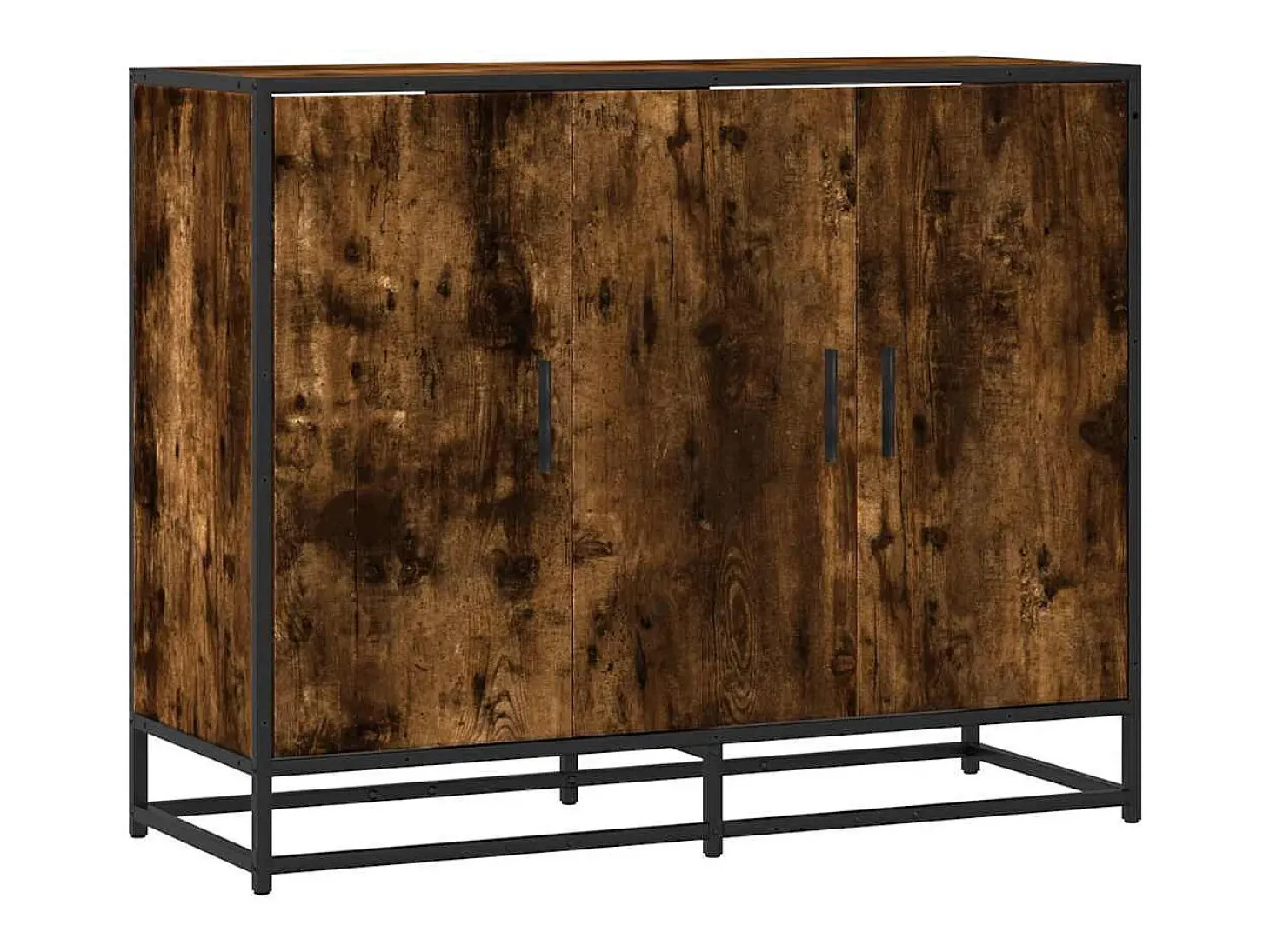 Aparador madera de ingeniería roble ahumado 94x35x76 cm