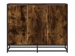 Aparador madera de ingeniería roble ahumado 94x35x76 cm