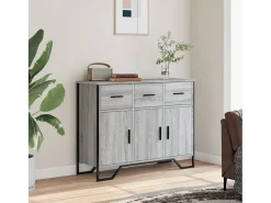 Aparador madera de ingeniería gris Sonoma 97x32,5x74,5 cm