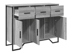 Aparador madera de ingeniería gris Sonoma 97x32,5x74,5 cm