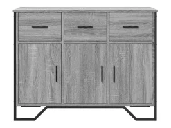 Aparador madera de ingeniería gris Sonoma 97x32,5x74,5 cm