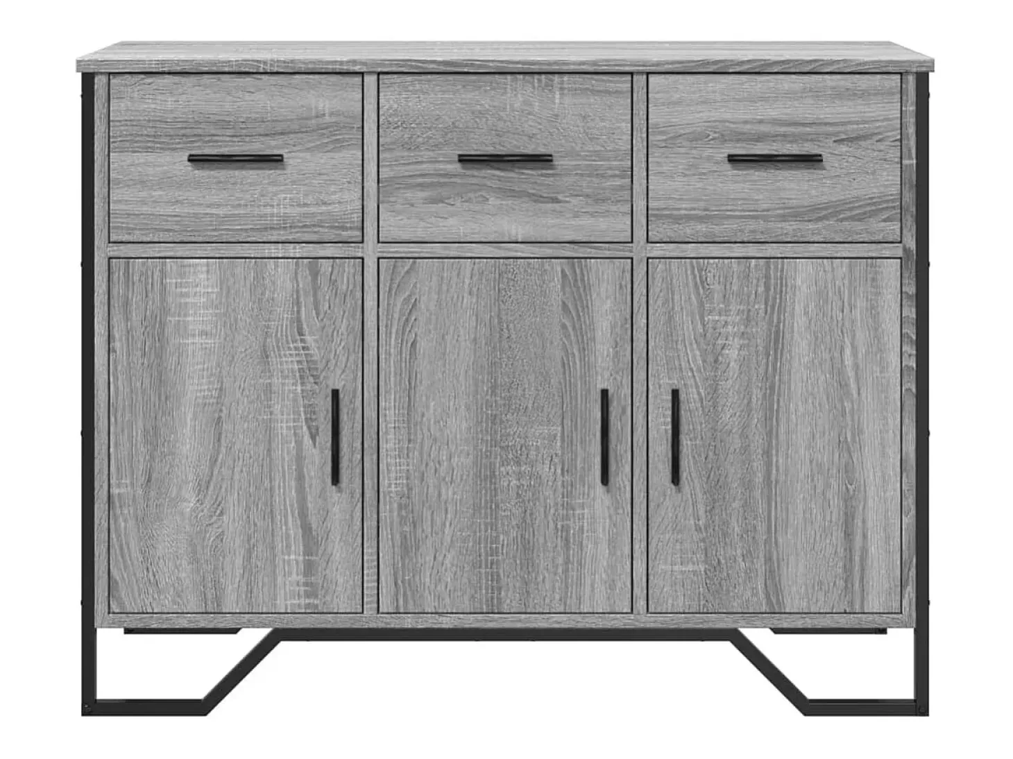 Aparador madera de ingeniería gris Sonoma 97x32,5x74,5 cm