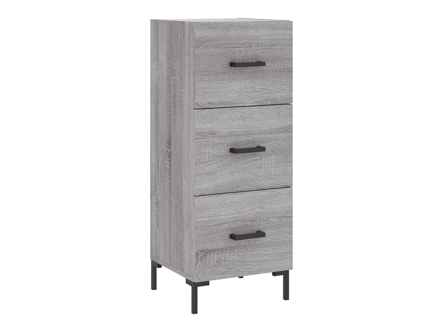 Aparador madera de ingeniería gris Sonoma 34,5x34x90 cm ES49750