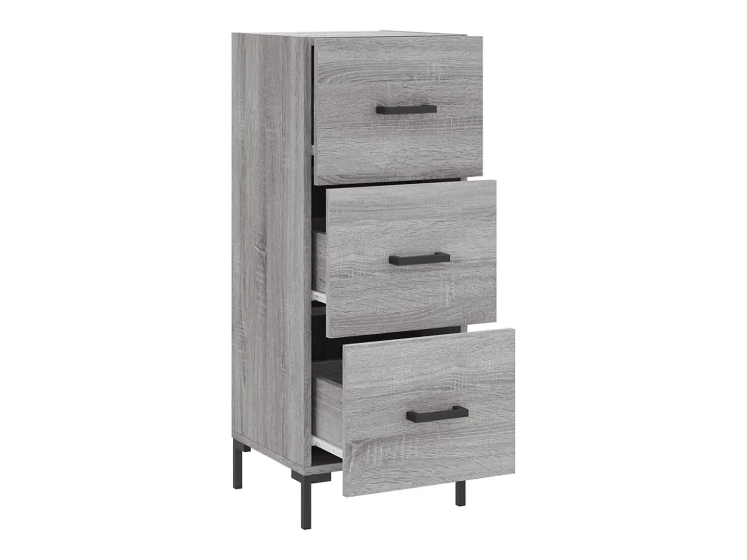 Aparador madera de ingeniería gris Sonoma 34,5x34x90 cm ES49750