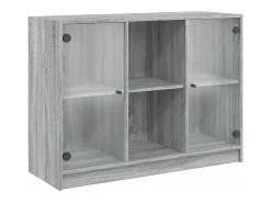 Aparador madera de ingeniería gris Sonoma 102x37x75,5 cm