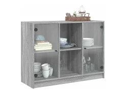 Aparador madera de ingeniería gris Sonoma 102x37x75,5 cm