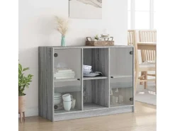 Aparador madera de ingeniería gris Sonoma 102x37x75,5 cm