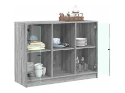 Aparador madera de ingeniería gris Sonoma 102x37x75,5 cm