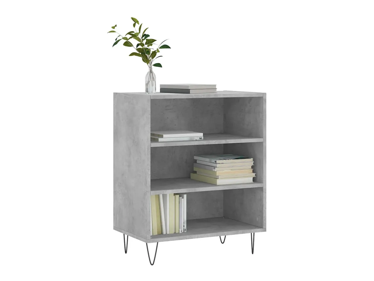 Aparador madera de ingeniería gris hormigón 57x35x70 cm ES72989