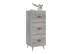 Aparador madera de ingeniería gris Sonoma 34,5x34x90 cm ES80959