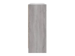 Aparador madera de ingeniería gris Sonoma 91x28x75 cm