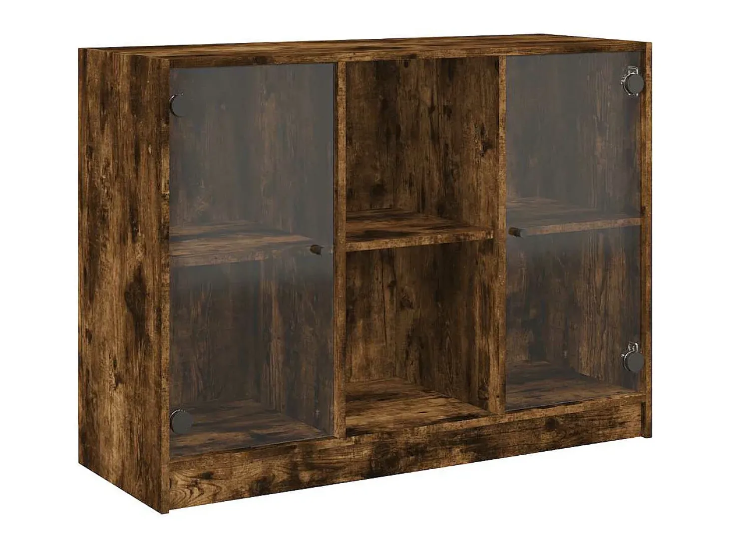 Aparador madera de ingeniería roble ahumado 102x37x75,5 cm