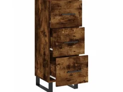 Aparador madera de ingeniería roble ahumado 34,5x34x90 cm ES37255