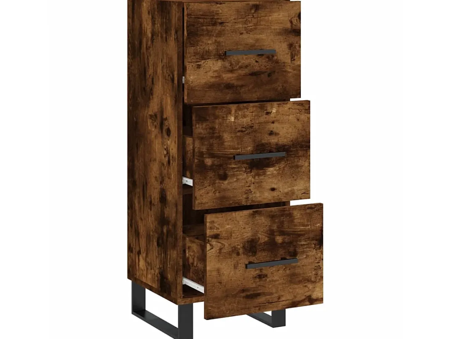 Aparador madera de ingeniería roble ahumado 34,5x34x90 cm ES37255