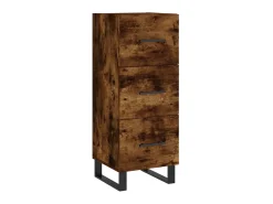 Aparador madera de ingeniería roble ahumado 34,5x34x90 cm ES37255