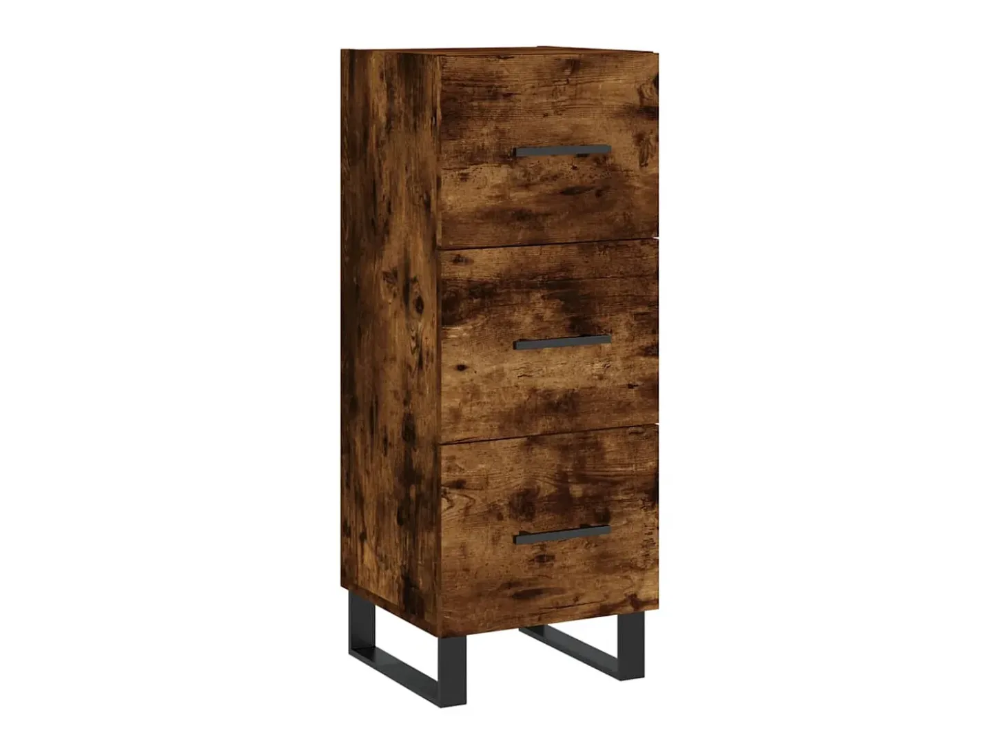 Aparador madera de ingeniería roble ahumado 34,5x34x90 cm ES37255