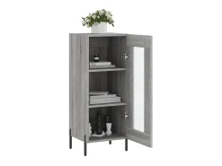 Aparador madera de ingeniería gris Sonoma 34,5x34x90 cm ES61787