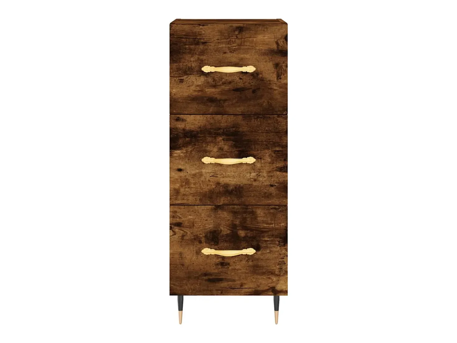 Aparador madera de ingeniería roble ahumado 34,5x34x90 cm