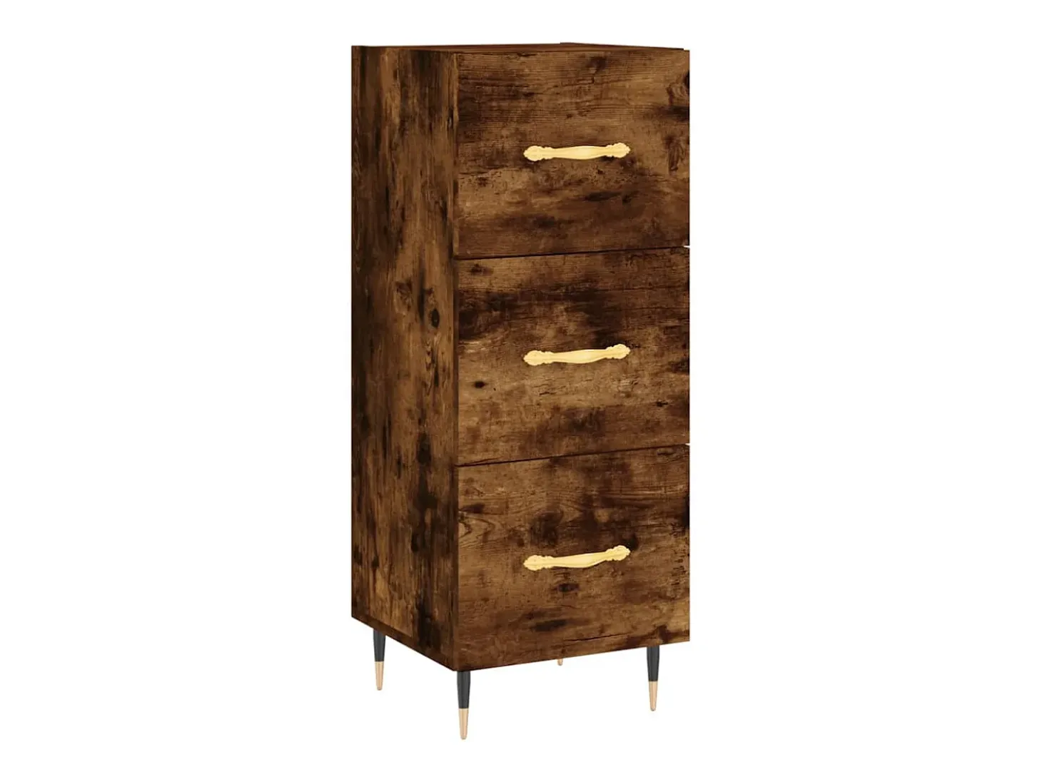 Aparador madera de ingeniería roble ahumado 34,5x34x90 cm