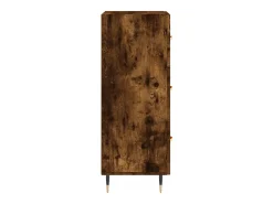Aparador madera de ingeniería roble ahumado 34,5x34x90 cm