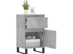 Aparador madera de ingeniería gris hormigón 40x35x70 cm ES67441
