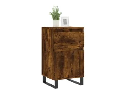 Aparador madera de ingeniería roble ahumado 40x35x70 cm