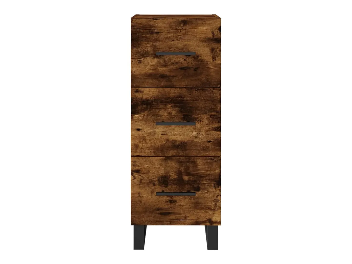 Aparador madera de ingeniería roble ahumado 34,5x34x90 cm