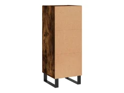 Aparador madera de ingeniería roble ahumado 34,5x34x90 cm
