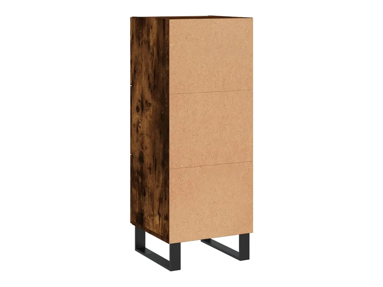 Aparador madera de ingeniería roble ahumado 34,5x34x90 cm
